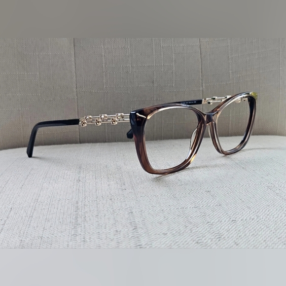 Swarovski Women Eyewear Adjustable Nose Pad With Vibrant Yellow Case - Picture 2 of 13